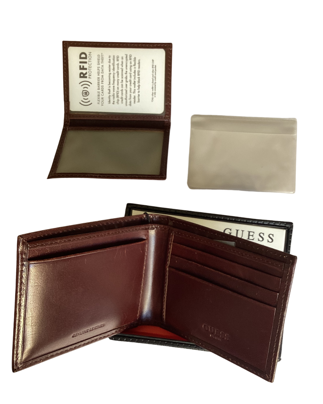Billetera Guess de cuero + RFID