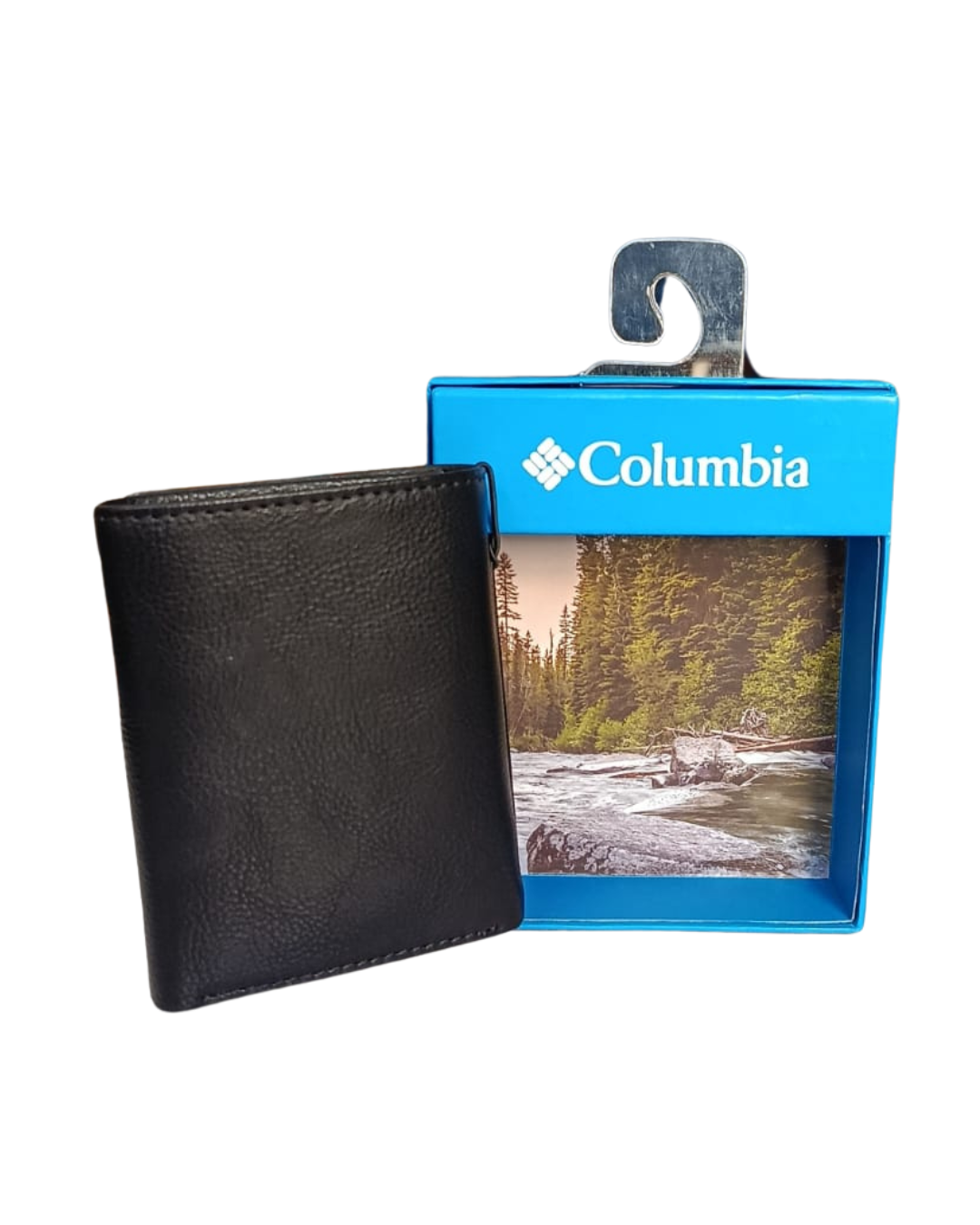 Billetera Columbia de tres cuerpos de cuero
